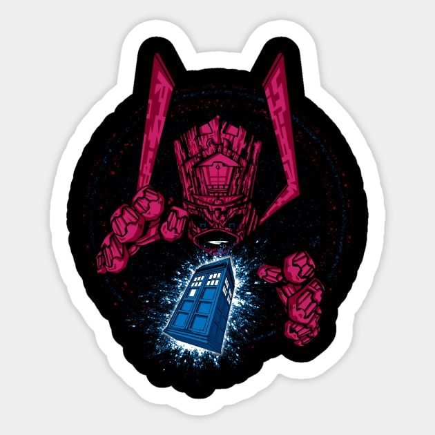 The Devourer's Blue Box Sticker by fmm3